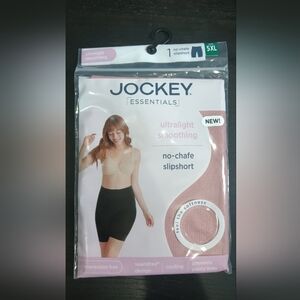 Jockey Essentials Women's Pink Nude Seamfree Slipshort in Black 5XL New